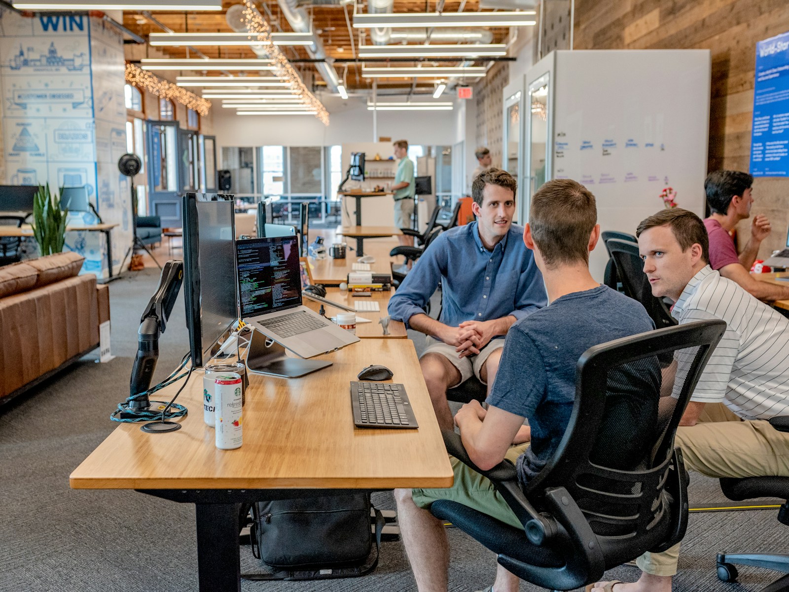 Consultants reviewing a business growth plan in a meeting